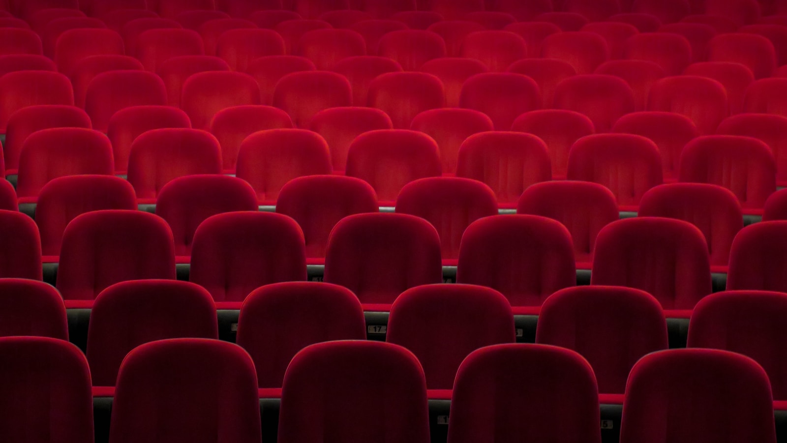 red padded theater chairs