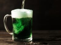 clear glass mug filled with green liquid