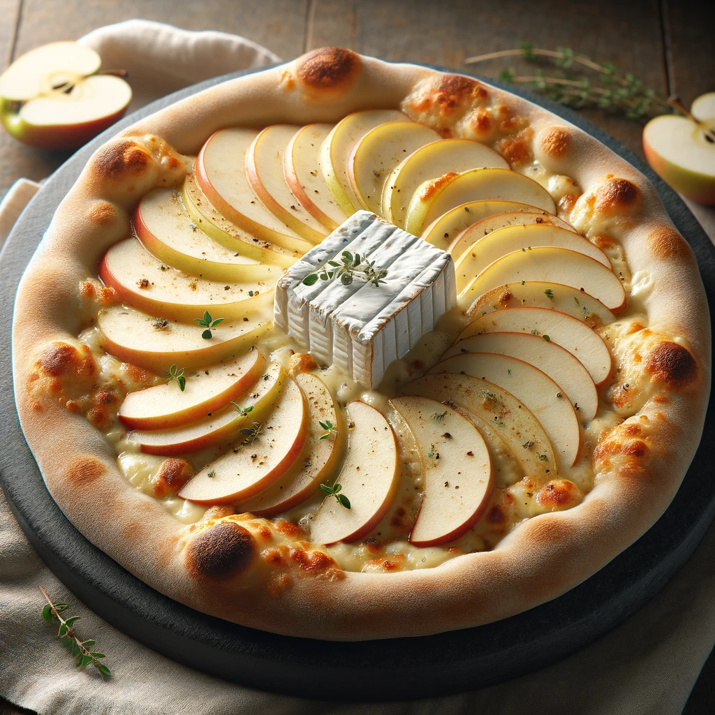 Pizza au Camembert et Pommes