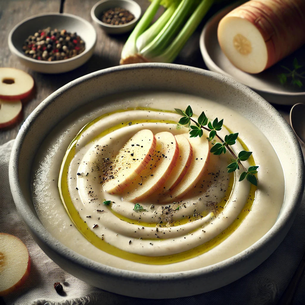 Celeri Rave Menu Potage de céleri-rave et pommes