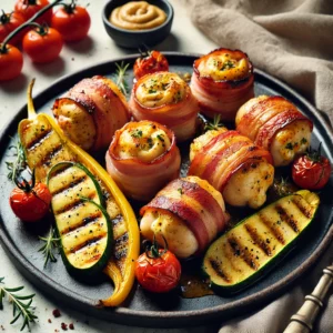 Paupiettes de poulet dorées à l’air fryer