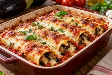 Cannelloni aux aubergines et mozzarella