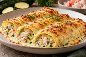 Cannelloni au crabe et courgettes avec bÃ©chamel