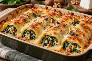 Cannelloni aux Ã©pinards ricotta et noix
