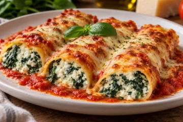Cannelloni classiques aux Ã©pinards et ricotta