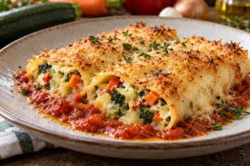 Cannelloni aux lÃ©gumes et parmesan gratinÃ©