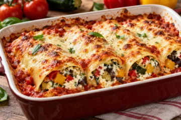 Cannelloni aux lÃ©gumes rÃ´tis et ricotta