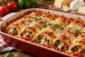 Cannelloni aux lÃ©gumes et trois fromages