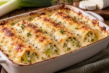 Cannelloni aux poireaux et fromage de chÃ¨vre