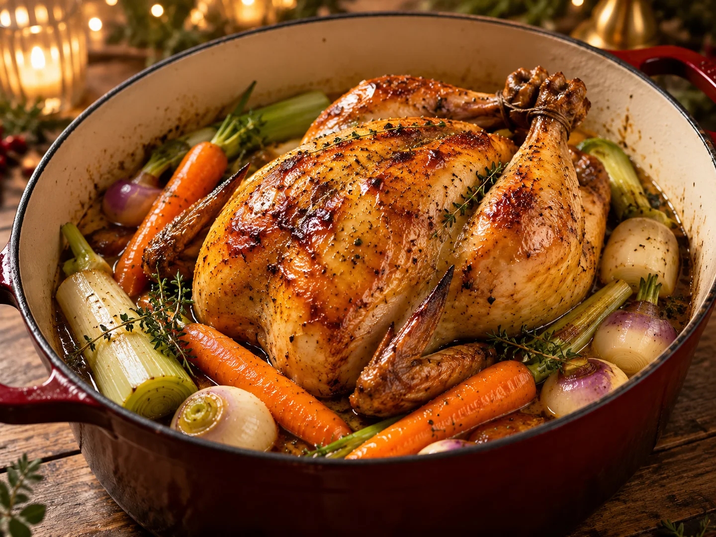 Chapon en cocotte aux lÃ©gumes dâ€™hiver