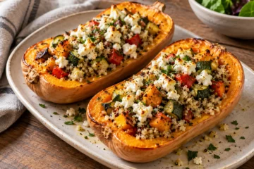 Courge farcie au quinoa et lÃ©gumes