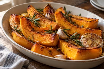 Courge butternut rÃ´tie au romarin