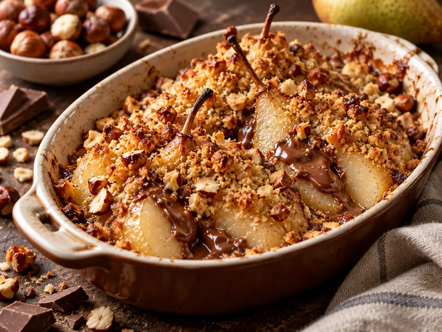 Crumble de poires Ã  la Pralinoise