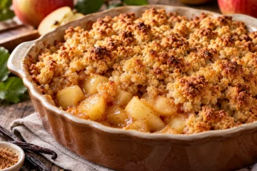 Crumble aux pommes et Ã  la vanille