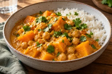 Curry de courge et pois chiches