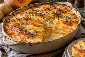 Gratin dauphinois de pommes de terre et courge