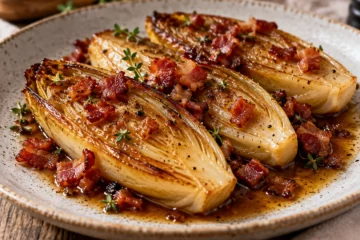 Endives braisÃ©es au bacon croustillant