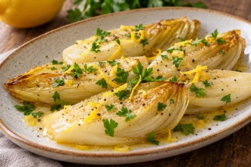 Endives fondantes au citron avec persil frais