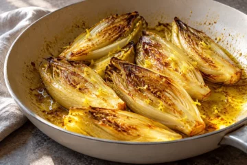 Quartiers dâ€™endives dorÃ©s au curry avec citron