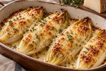 Gratin dâ€™endives au fromage de brebis dorÃ©