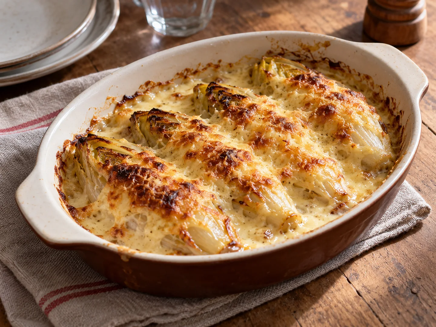 Endives gratinÃ©es au comtÃ©