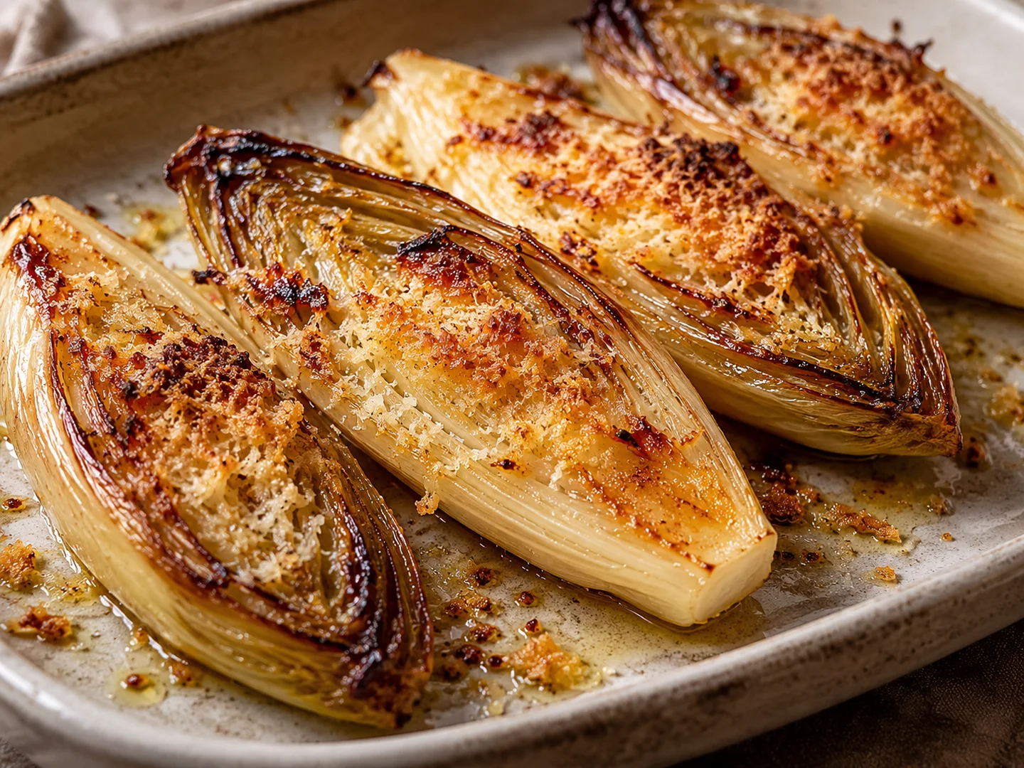 Endives rÃ´ties gratinÃ©es au parmesan