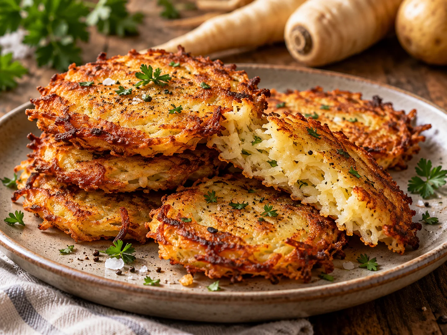 Galettes de panais et pommes de terre