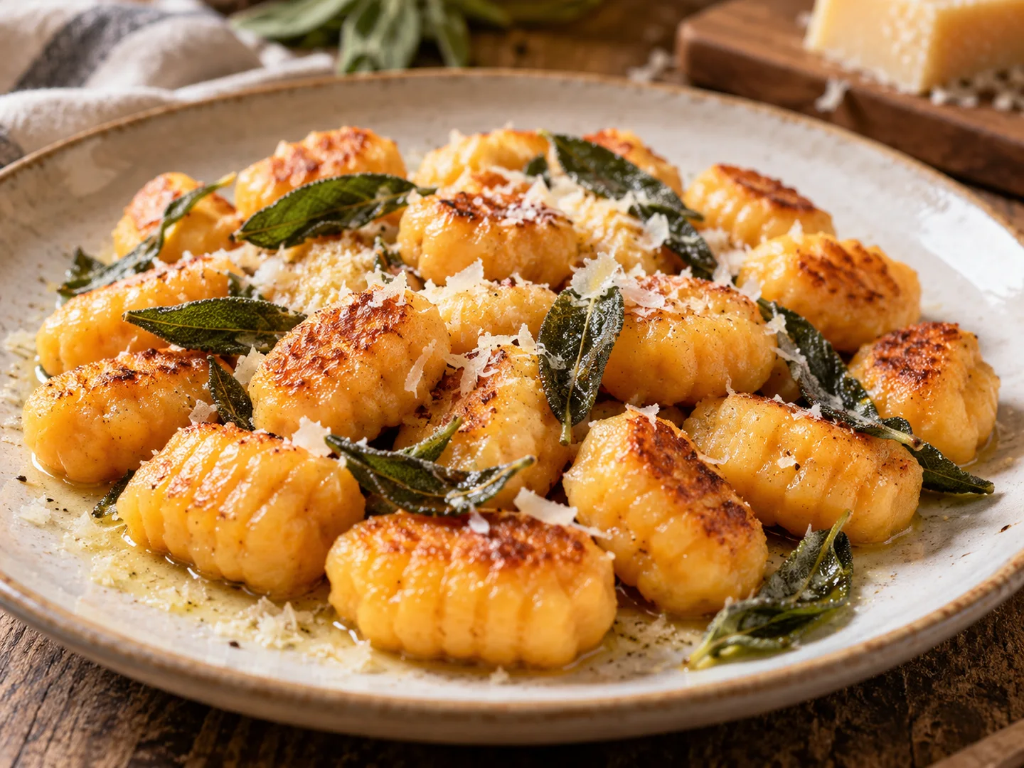 Gnocchis de courge poÃªlÃ©s Ã  la sauge