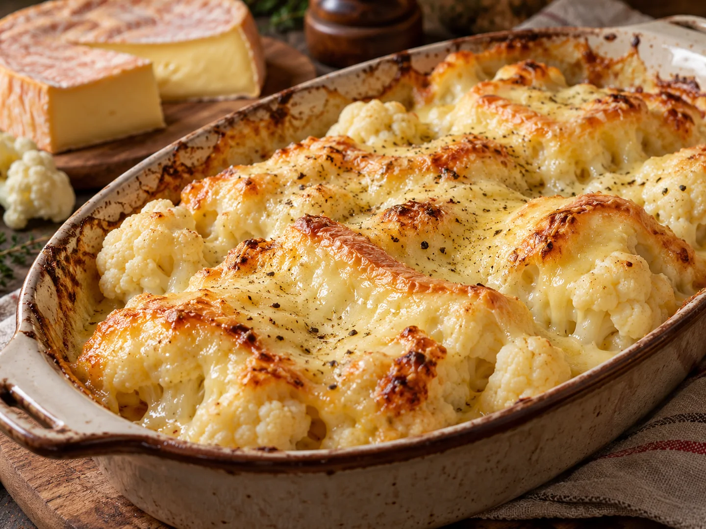 Gratin de chou-fleur au reblochon