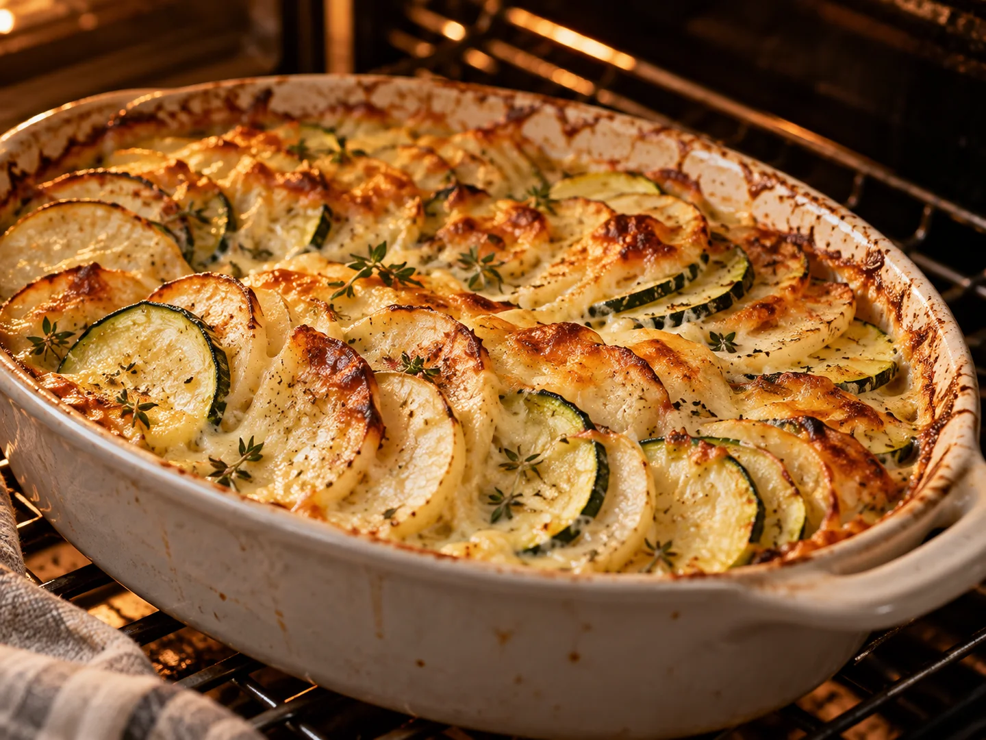 Gratin de panais et courgettes