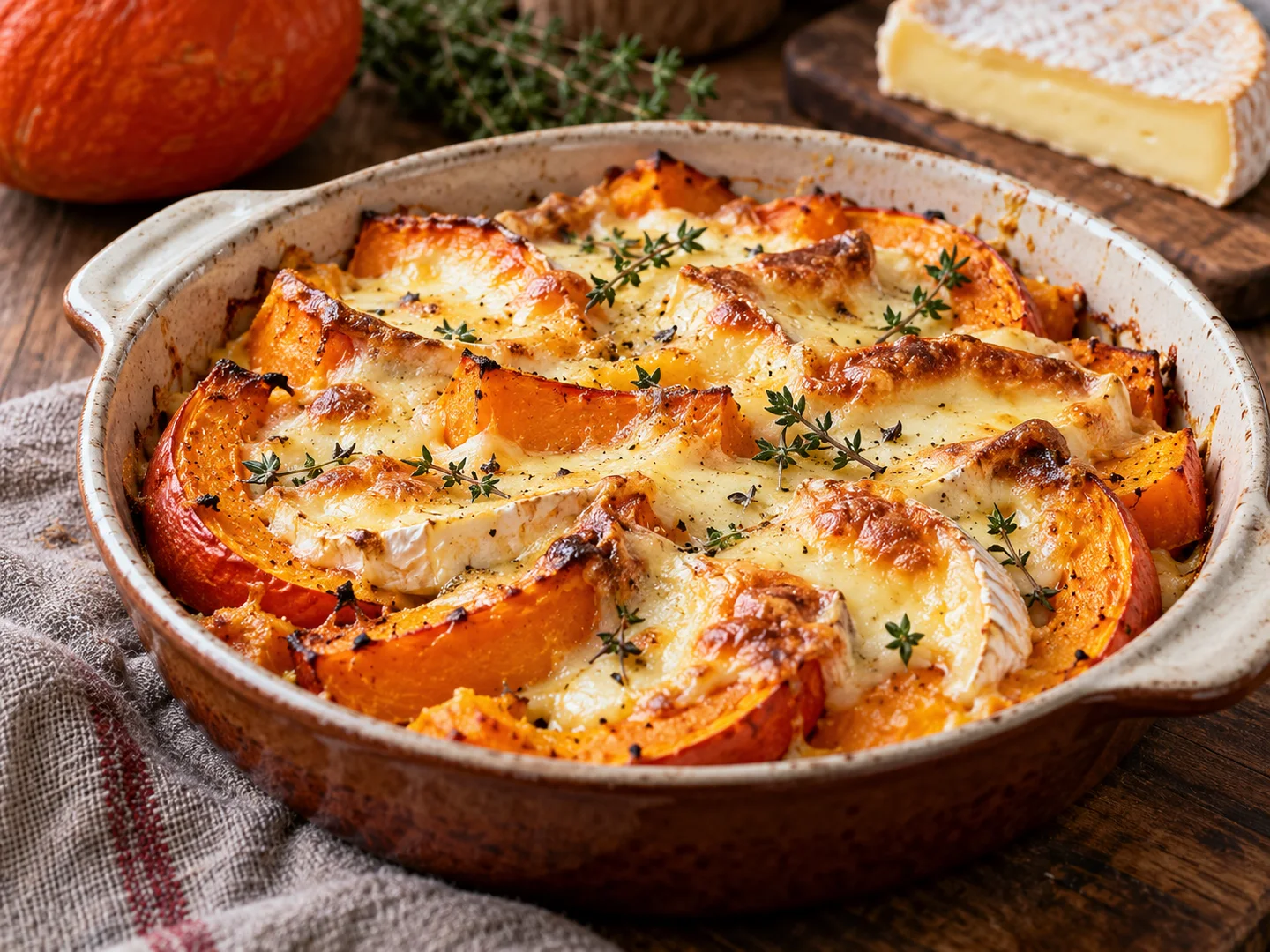 Gratin de potimarron au reblochon