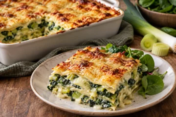 Lasagnes aux poireaux, Ã©pinards et ricotta