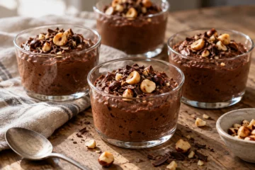 Mousse au chocolat et aux noisettes