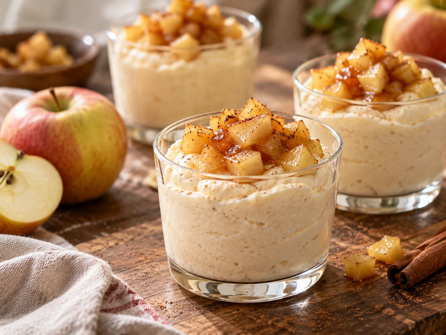 Mousse lÃ©gÃ¨re Ã  la pomme en verrines