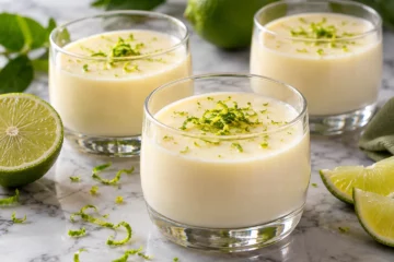 Panna cotta au citron vert en verrines
