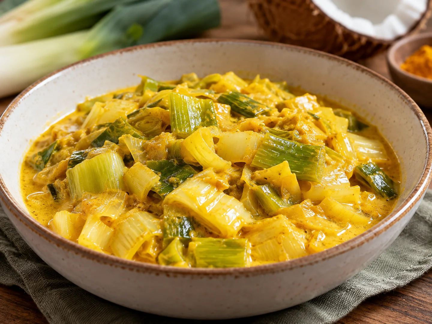 Poireaux fondants au curry