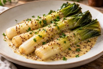Poireaux braisÃ©s Ã  la moutarde