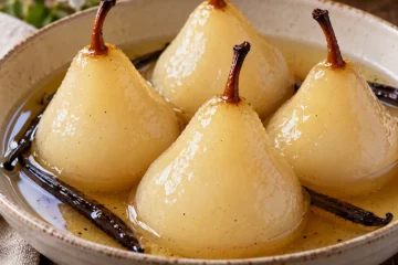 Poires pochÃ©es Ã  la vanille