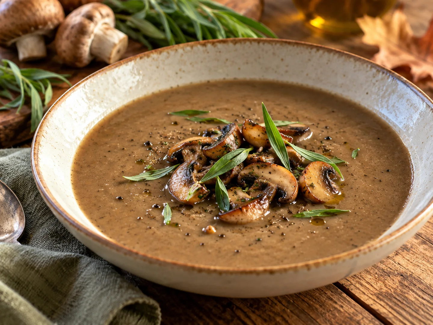 Potage de champignons Ã  lâ€™estragon