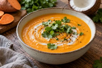 VeloutÃ© de patate douce Ã  la coriandre