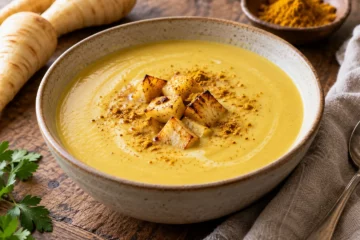 Potage de panais au curry