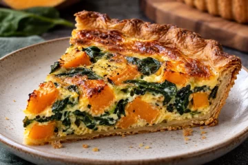 Quiche Ã  la courge rÃ´tie et aux Ã©pinards