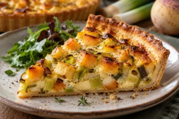 Quiche au rutabaga et aux poireaux