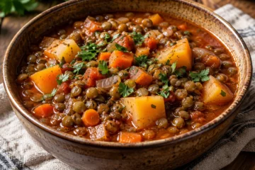 RagoÃ»t de rutabaga et lentilles vertes