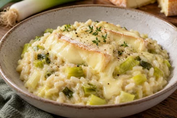 Risotto aux poireaux et reblochon