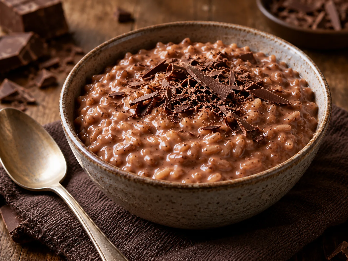 Riz au lait crÃ©meux au chocolat noir