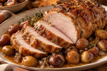 RÃ´ti de porc aux chÃ¢taignes