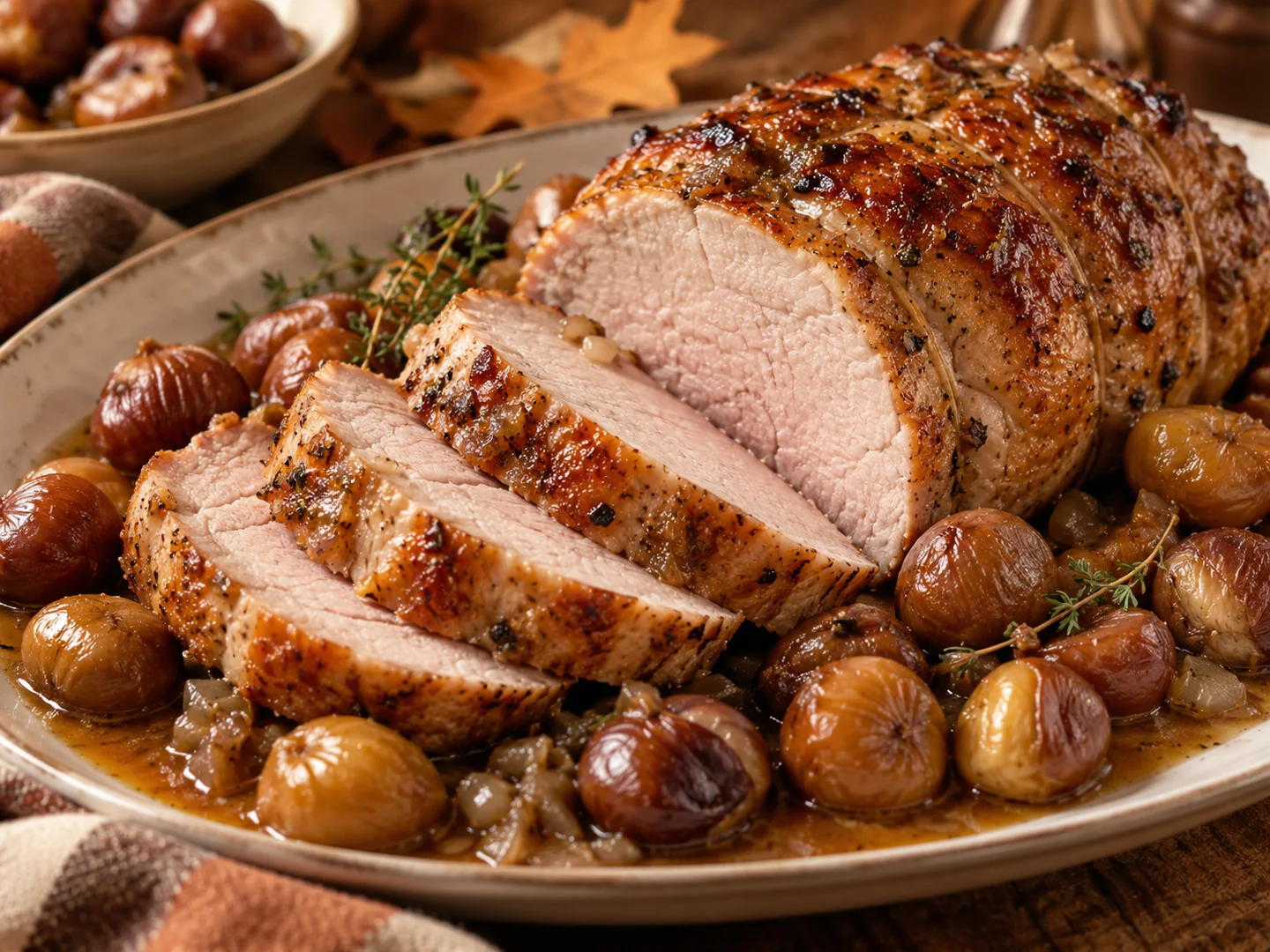 RÃ´ti de porc aux chÃ¢taignes