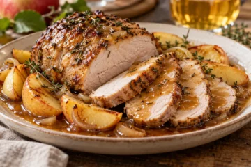 RÃ´ti de porc au cidre et pommes