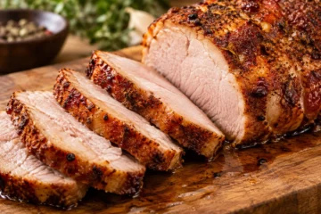 RÃ´ti de porc tranchÃ© avec croÃ»te dâ€™Ã©pices douces